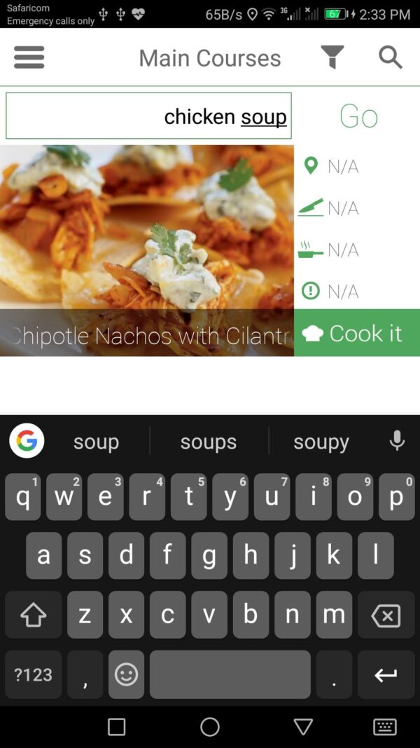 android recipes app