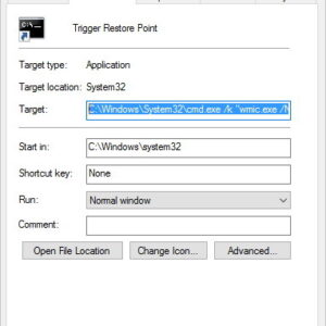 backup and restore point