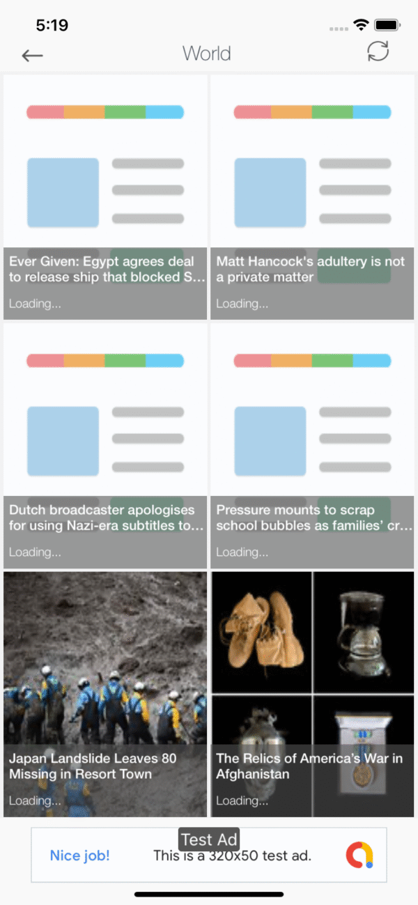 feedwes ios89 news app template swift