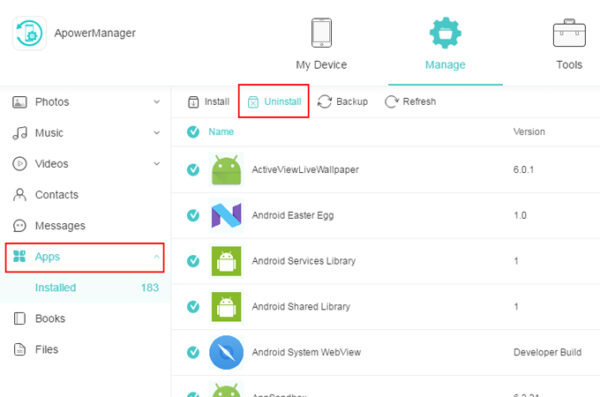 uninstaller application for android